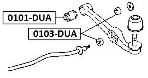 САЙЛЕНТБЛОК ПЕРЕДНЕГО РЫЧАГА УПОРНЫЙ СТАБИЛИЗАТОРА TOYOTA/LEXUS 0103DUA 0103-DUA ASVA