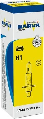 Лампа 12V H1 55W P14.5s +50% Range Power 50+ NARVA 483343000 NARVA