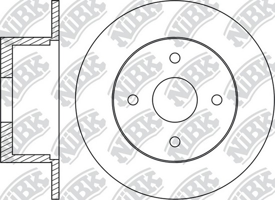 Диск тормозной (с подшипником) CITROEN C4 04-/PEUGEOT 308 07-  RN1746H RN1746H NIBK
