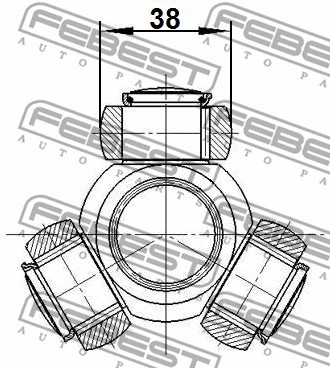 Трипоид 19X16.4X38 2116-CA1R 2116-CA1R FEBEST