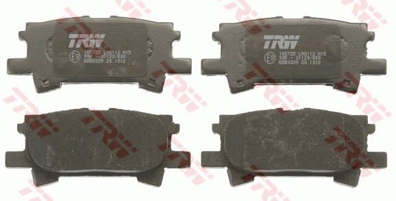 Колодки тормозные LEXUS RX300 (03-) задние (4шт.) TRW GDB3339 TRW