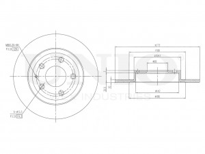Диск тормозной задний BRD-20194 UNIO