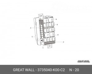 Реле GREAT WALL Hover H1,H3,H5 кондиционера OE 3735040-K00-C2 GREAT WALL