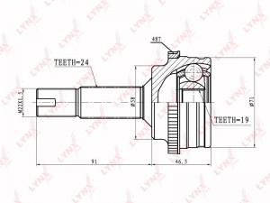 ШРУС наружный TOYOTA Vitz,Yaris комплект LYNX CO-7541A LYNXAUTO