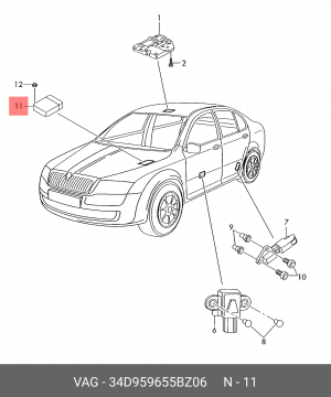 БУ ПОДУШЕК БЕЗОПАСНО 34D 959 655 B Z06 VAG