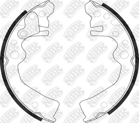 Колодки тормозные NISSAN Cube (10-),Micra (03-10),Note (05-12) задние барабанные FN1261 NIBK