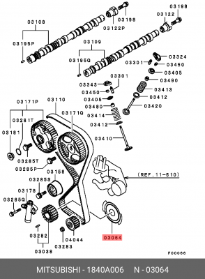 MITSUBISHI ШАЙБА ДАТЧИКА КОЛЕНВАЛА 1840A006 MITSUBISHI