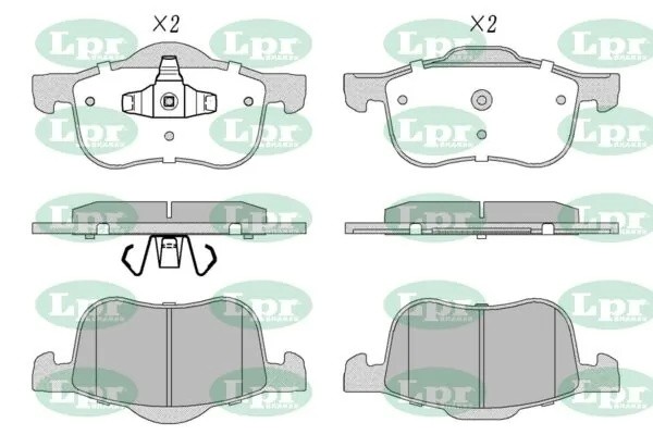 Комплект тормозных колодок 05P704 05P704 LPR