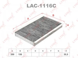 фильтр салона! угольный Land Rover Discovery/Range Rover 2.7TD/4.4 04> LAC-1116C LYNXAUTO