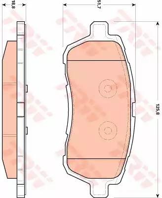 Колодки передние FORD FIESTA VI (толщина18.8мм) GDB1893 GDB1893 TRW
