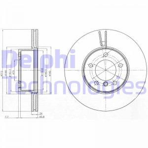 BG4172C диск тормозной передний!\ BMW F20/E90/E91/F32/E84 2.0i/2.5i/3.0i 05> BG4172C DELPHI