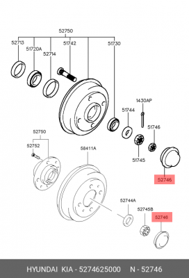 колпак ступицы! Hyundai HD45/HD65/HD72/HD78 10> 5274625000 HYUNDAI KIA