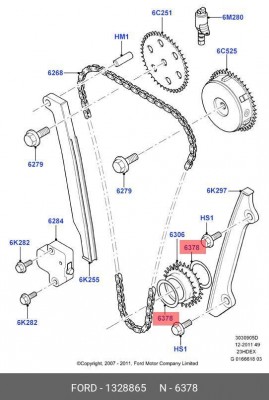 Шайба звездочки коленчатого вала FORD Mondeo 2,0 FORD 1328865 1 328 865 FORD
