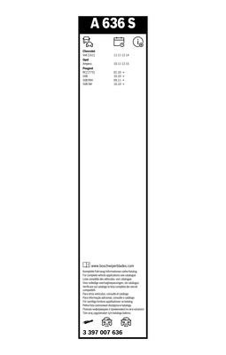 Щетка стеклоочистителя PEUGEOT 508 (10-) 650/650мм комплект Aerotwin BOSCH 3 397 007 636 BOSCH