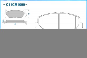 Тормозные колодки передние Low Metallic C11CR1099 C11CR1099 CWORKS