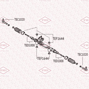 сайлентблок рулевой рейки!\ Toyotaand Cruiser Prado 02> TEF1644 TATSUMI