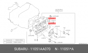 ЗАГЛУШКА ГОЛОВКИ БЛОКА 11051AA070 11051AA070 SUBARU