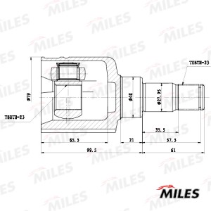 ШРУС внутренний левый FORD FOCUS II 04-11 GA11070 GA11070 MILES
