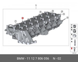 болт кронштейна распредвала! M6x30\ BMW E38 11 12 7 806 056 BMW