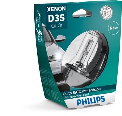 Лампа ксеноновая D3S 35W +150% PK32d-5 4800K блистер (1шт.) Xenon X-Treme Vision 42403XV2S1 PHILIPS