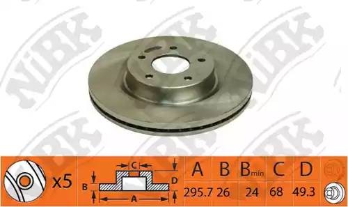 Диск тормозной NISSAN TEANA 2008-2013 RN1419 RN1419 NIBK