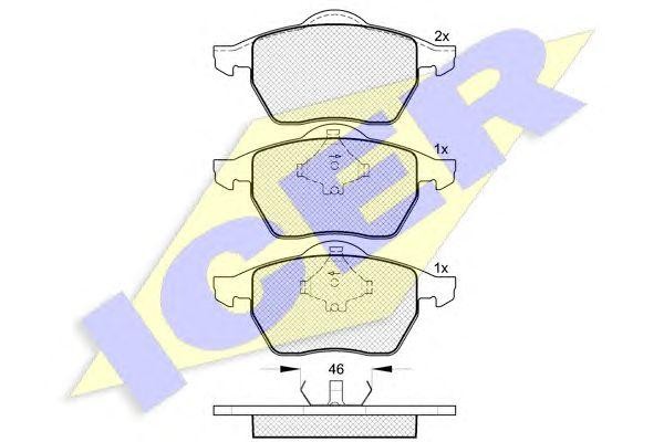 181138 колодки дисковые передние!\ VWPassat 1.8T/1.9TDi 96-98 181138 ICER