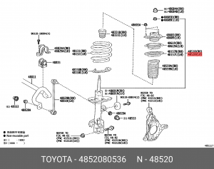 амортизатор подвески пер.! левый\ Toyota Camry 17> 48520-80536 TOYOTA