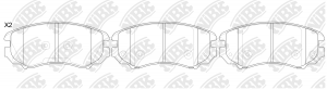 Колодки тормозные HYUNDAI Getz передние (4шт.) NIBK PN0377 NIBK
