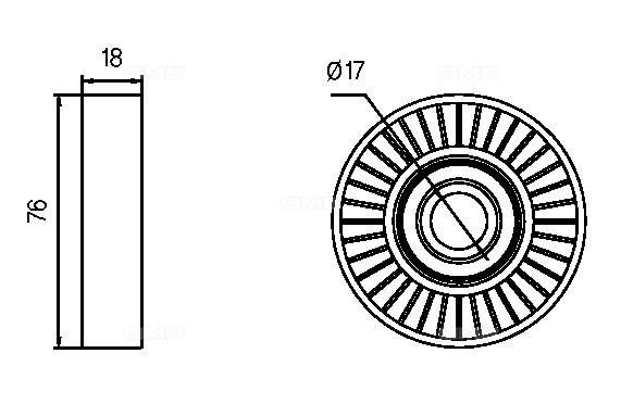 РОЛИК ПРИВОДНОГО РЕМНЯ GTA-0340 GTA0340 GMB
