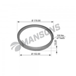 Кольцо АБС BPW (z=100) MANSONS 300214 MANSONS