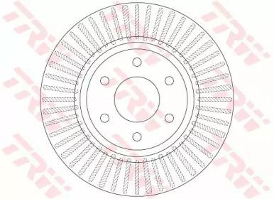 Диск тормозной передний NISSAN NAVARA (D40), PATHFINDER (R51) 16" (296мм) DF6416 DF6416 TRW
