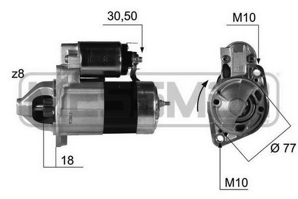 Стартер HYUNDAI SANTA FE 2.0/2.4 01-06 220381 220381 ERA