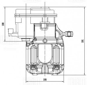 Суппорт торм. BMW 5 F10/F11/F07 (10-) зад. прав. d=44мм (а/м с EPB) (CF 052312) CF052312 TRIALLI