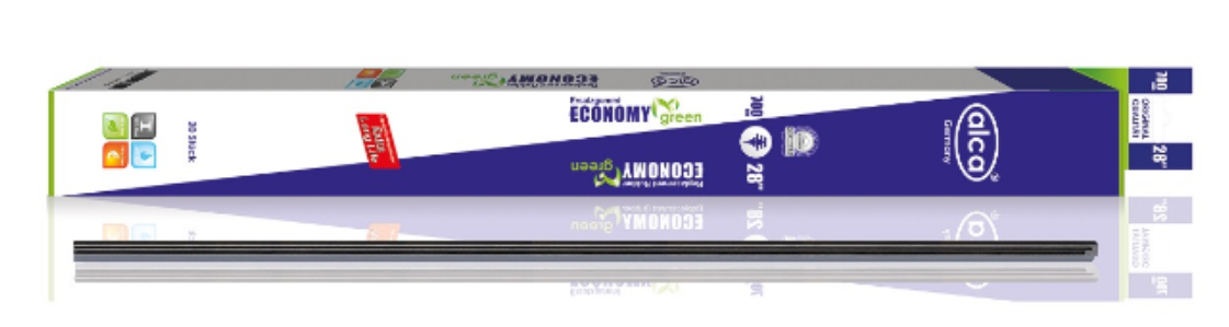 Лента щетки стеклоочистителя 700мм 28" одиночный профиль (1шт.) Economy Green Si 127000 ALCA