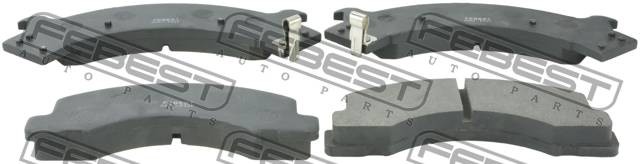 колодки тормозные дисковые передние!\ Isuzu Elf/Hino 300 0201-F22F FEBEST