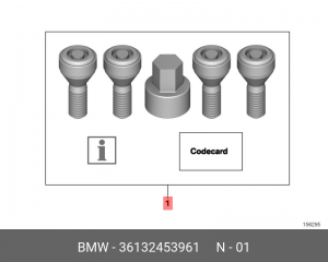 комплект секретных болтов!\ BMW all 36 13 2 453 961 BMW