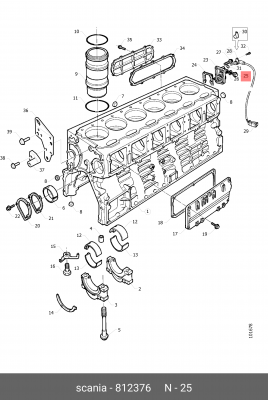 пробка резьбовая ! M22x1.5x9 \Scania 812376 SCANIA
