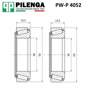 Подшипник ступицы передней (Комплект) Rio 2000-   PW-P4052 PW-P 4052 PILENGA