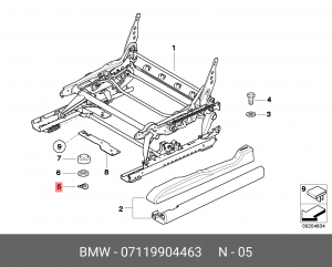 Упругая шайба (мин. парт. 10шт) BMW 07 11 9 904 463 BMW