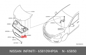 65810-9HP0A SEAL HOOD 65810-9HP0A NISSAN