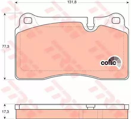Колодки передние RANGE ROVER SPORT (LS), RANGE ROVER III (LM) GDB1743 GDB1743 TRW