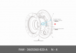Датчик скорости FAW 3250 колеса OE 3605360-820-A FAW