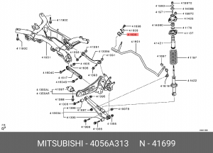 Втулка заднего стабилизатора LR MITSUBISHI ASXLancer X MITSUBISHI 4056A313 4056A 4056A313 MITSUBISHI