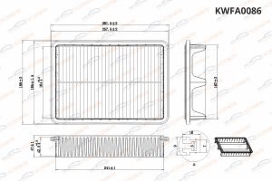 Фильтр воздушный CHERY Tiggo 4,7,8 EXEED LX (22-) OMODA C5 (22-) KORWIN KWFA0086 KORWIN