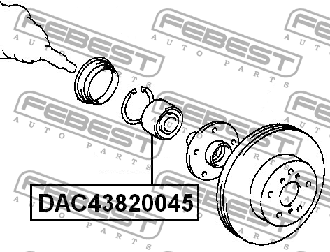 Подшипник ступицы TOYOTA Camry передней FEBEST DAC43820045 FEBEST
