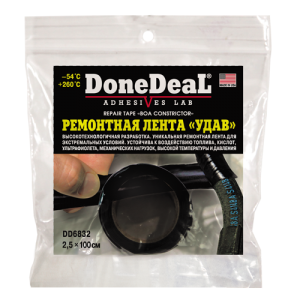 Лента ремонтная 2.5х100см"УДАВ" черная DONE DEAL DD6832 DONE DEAL