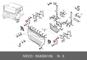 петля капота!\Iveco Stralis 504306106 IVECO