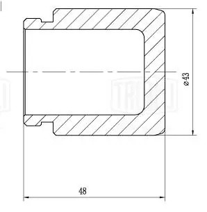 Поршень суппорта задний d=43 мм RCF012113P TRIALLI