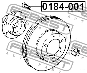 TOYOTA AVENSIS II (2003-2008)/AURIS (2006>) М12X40/28X1,5, пресс=14,3 0184-001 FEBEST