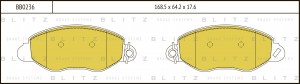 Колодки тормозные дисковые передние FORD Transit 00- BB0236 BB0236 BLITZ